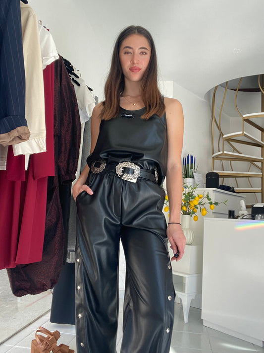 Eco leather tank top Baroc Boutique