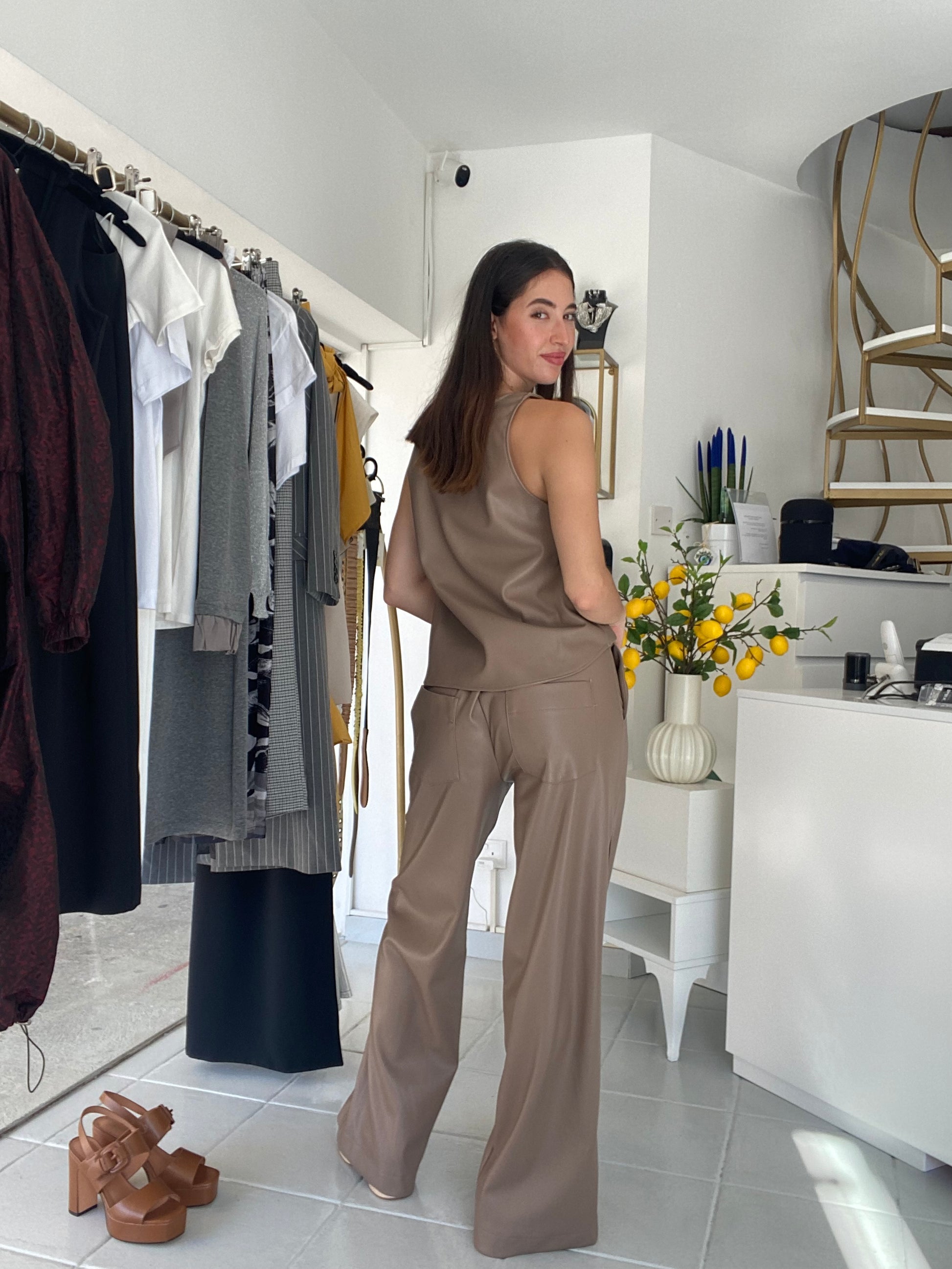 Eco leather tank top Baroc Boutique