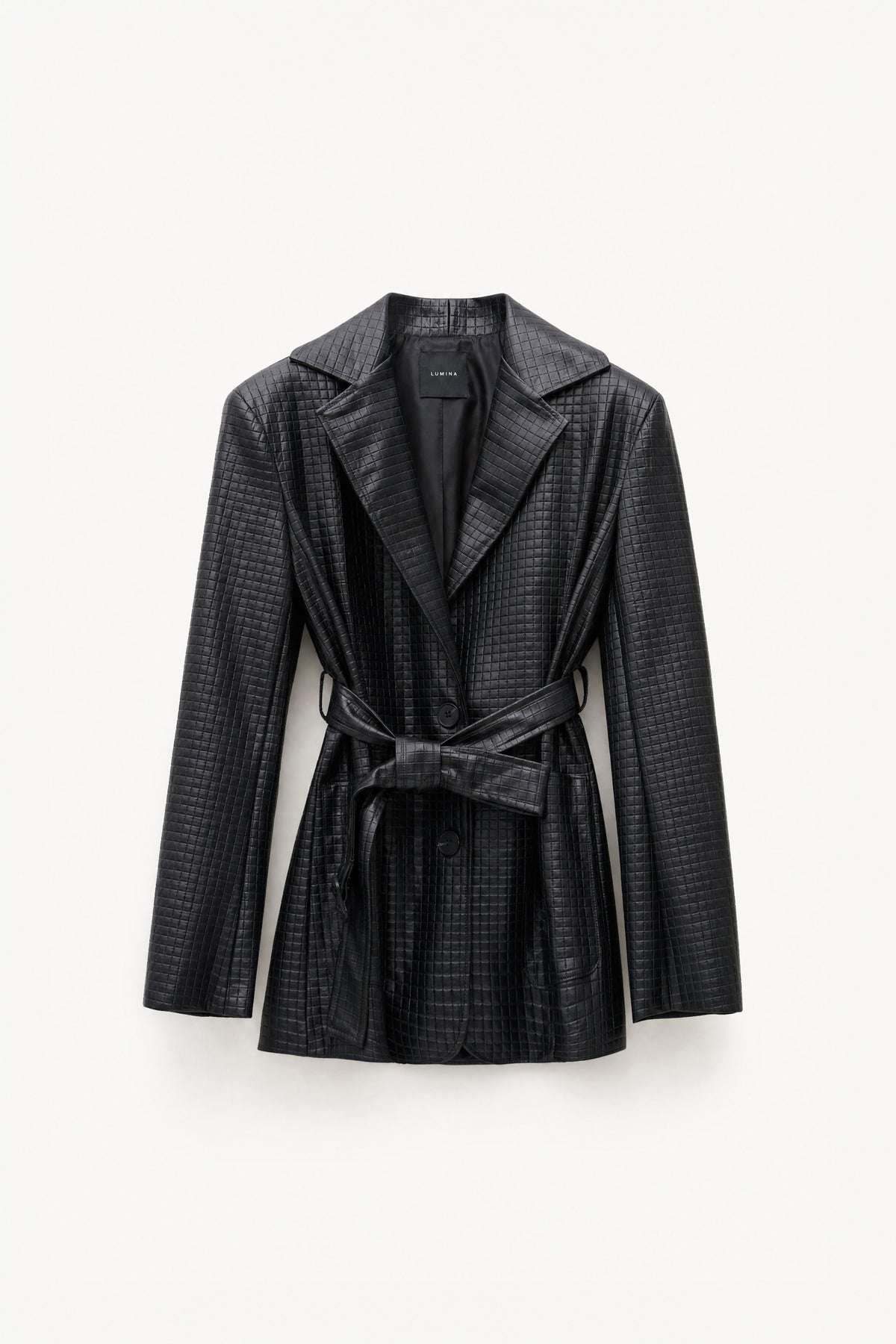 Faux leather jacket with belt Baroc Boutique