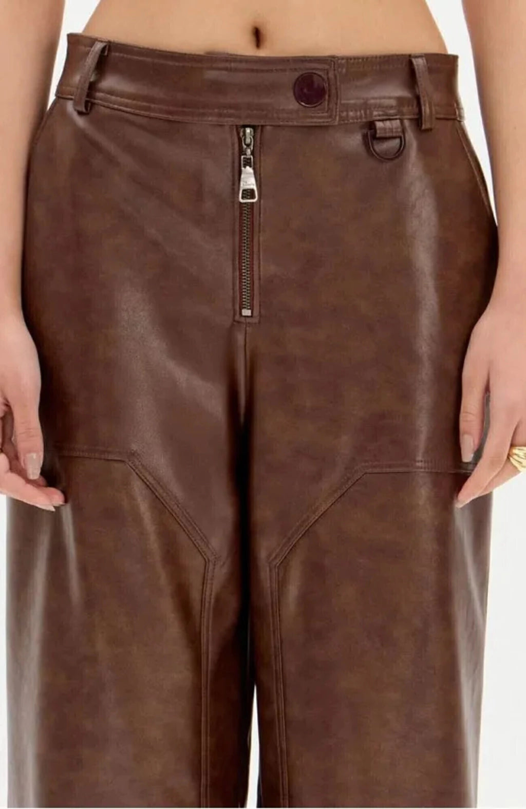 Faux leather wide leg pants Baroc Boutique