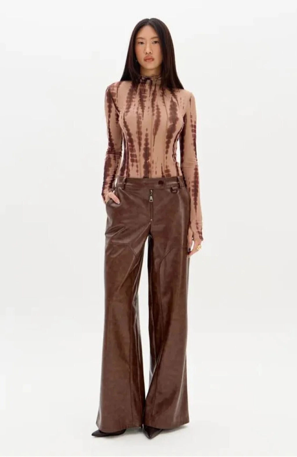 Faux leather wide leg pants Baroc Boutique