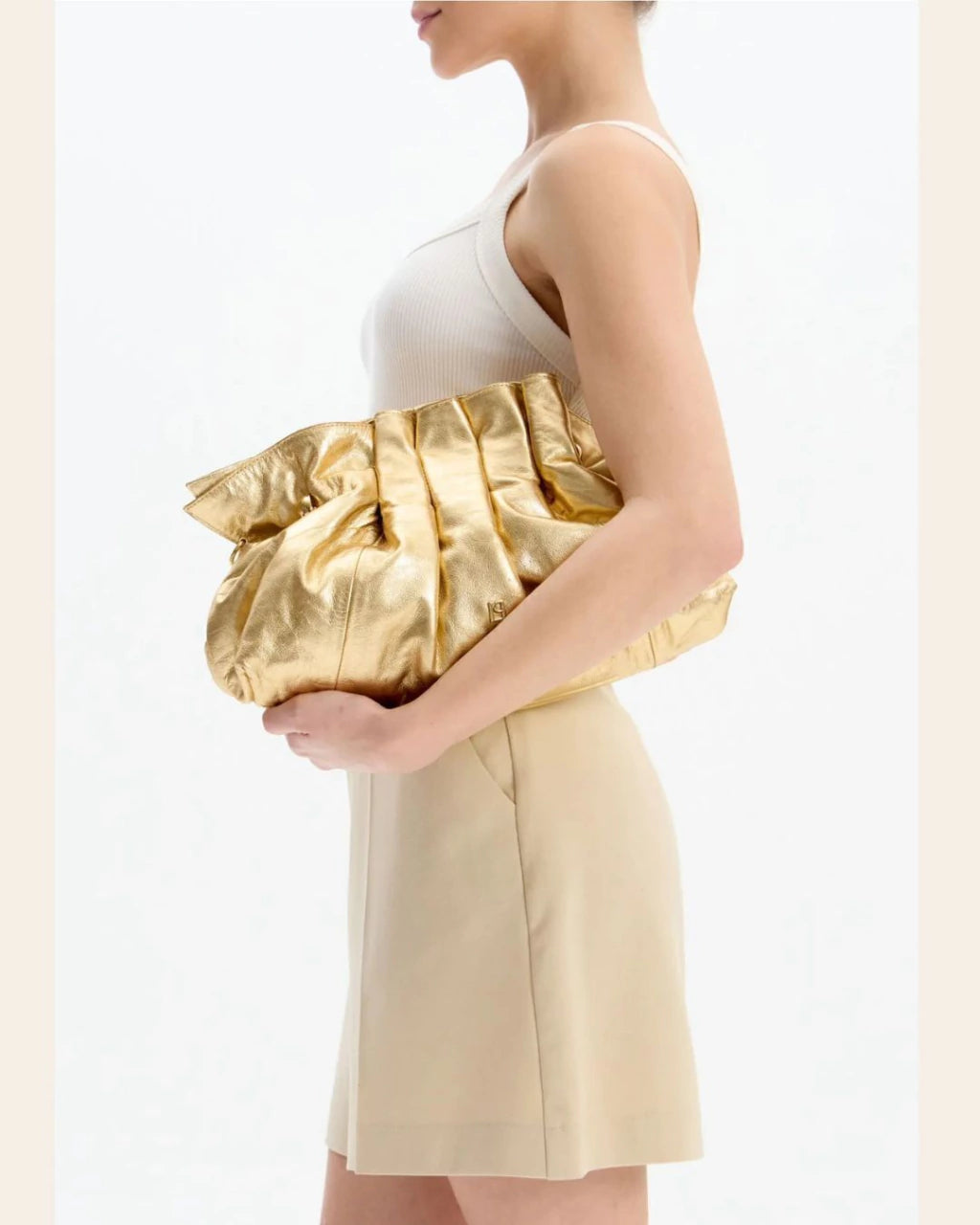 Metallic gold clutch bag Baroc Boutique Gold