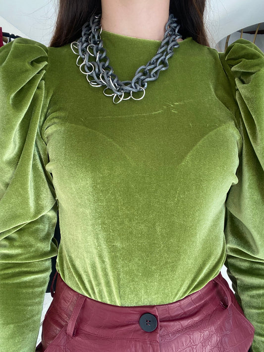 Gray chain with silver loops Baroc Boutique