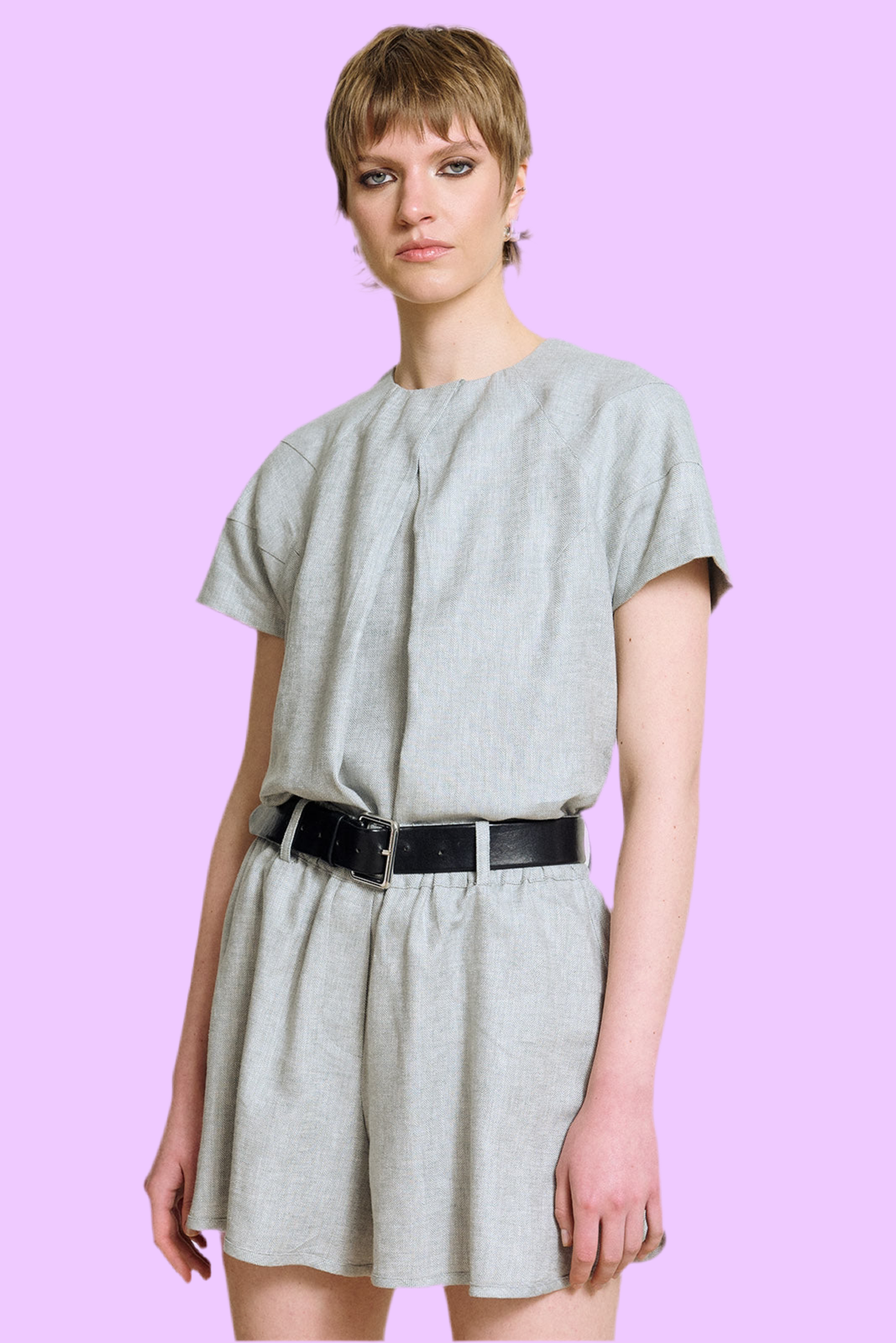 Gray sleeveless top Baroc Boutique