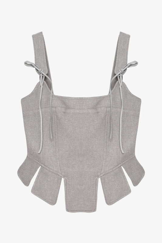 Grey bustier with straps Baroc Boutique