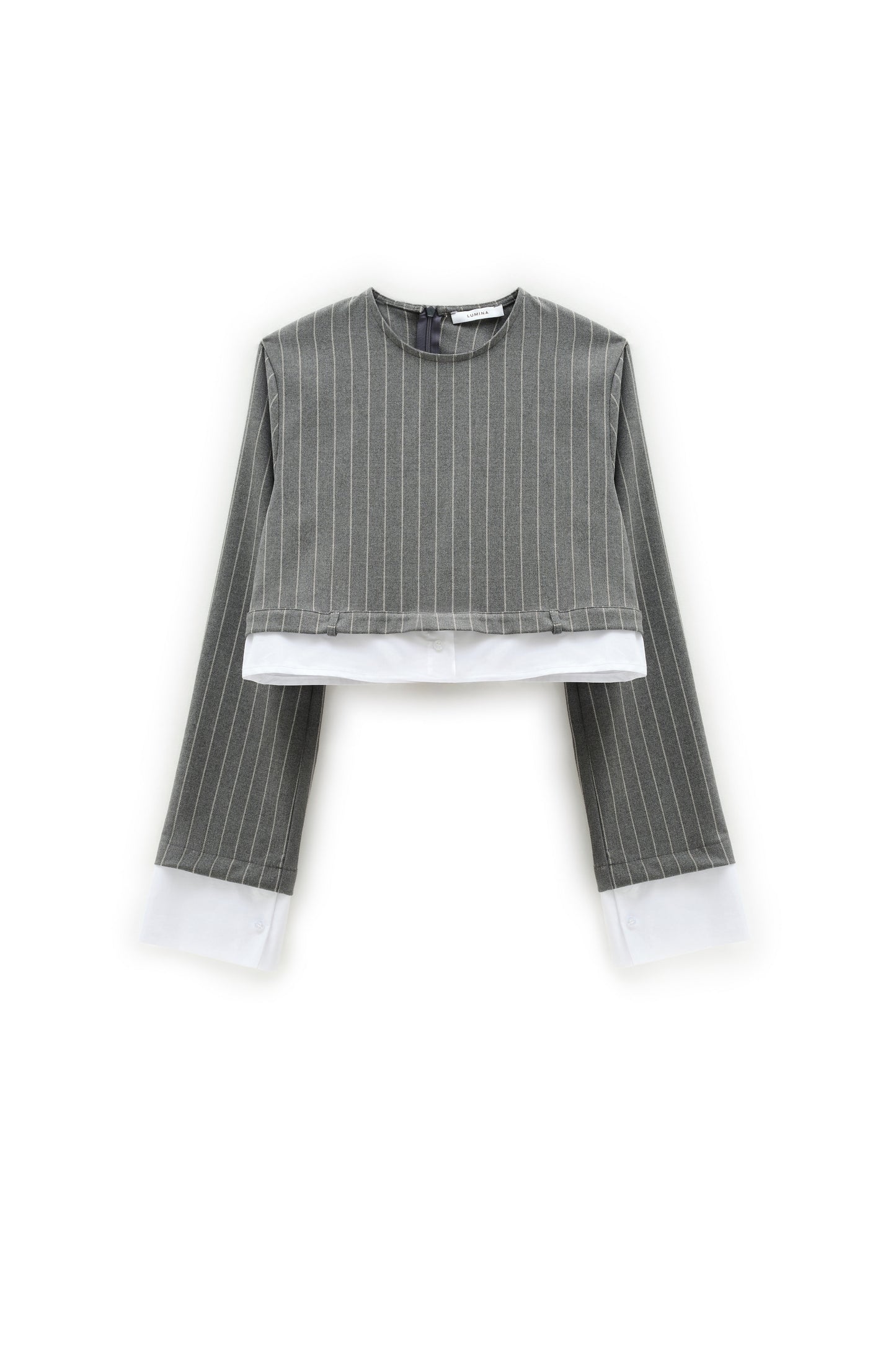 Striped combined crop top Baroc Boutique GREY / SMALL
