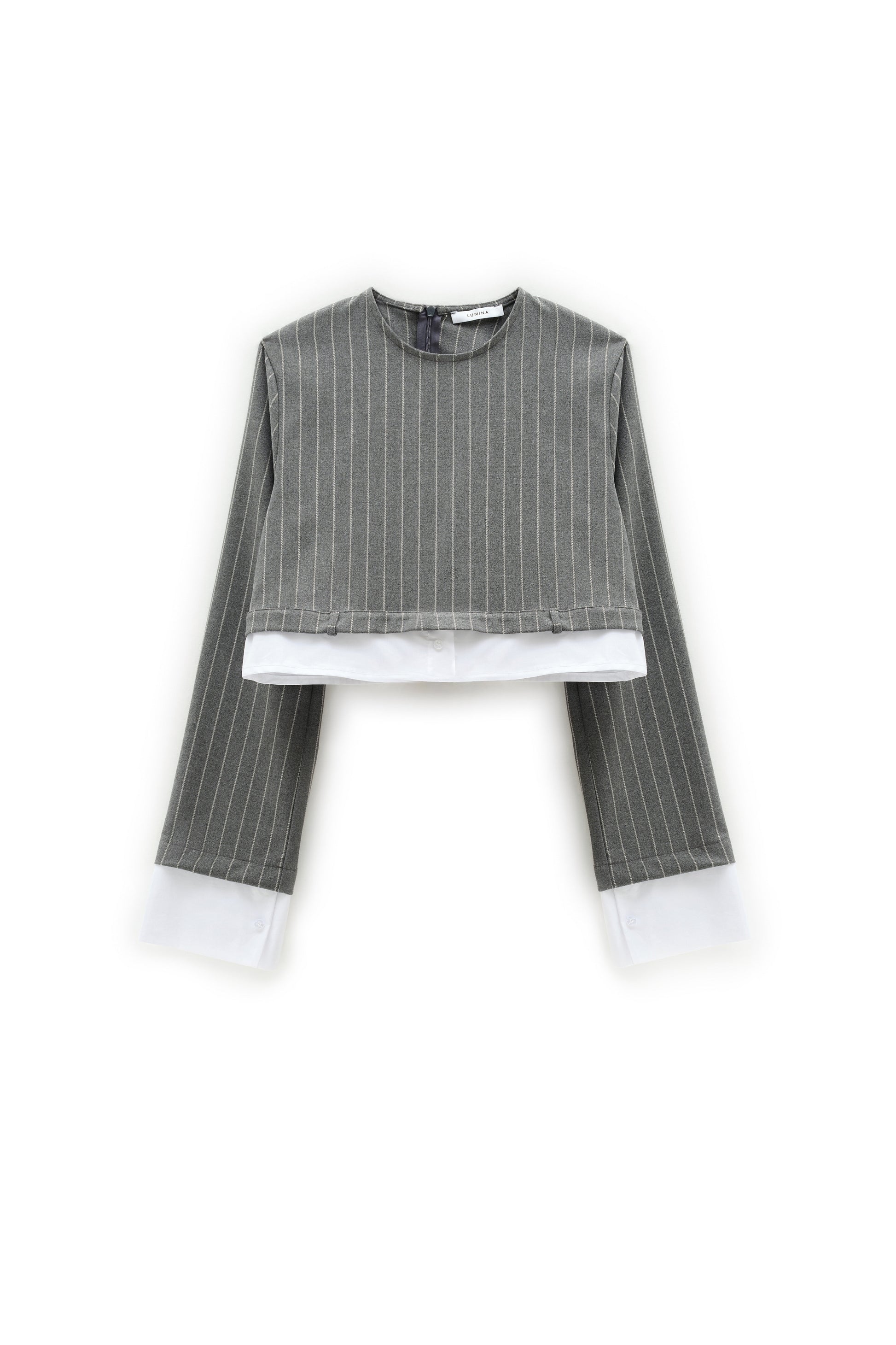 Striped combined crop top Baroc Boutique GREY / SMALL