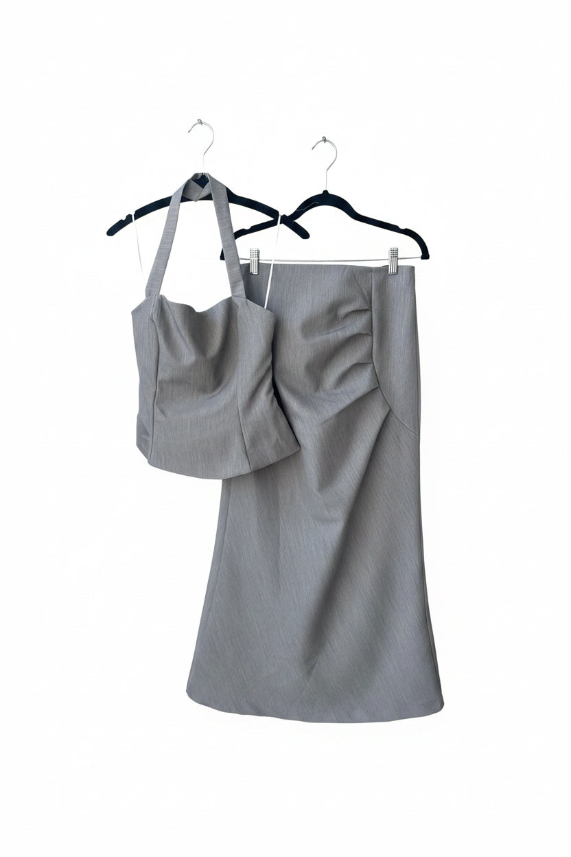 Halter neck top and midi skirt Baroc Boutique