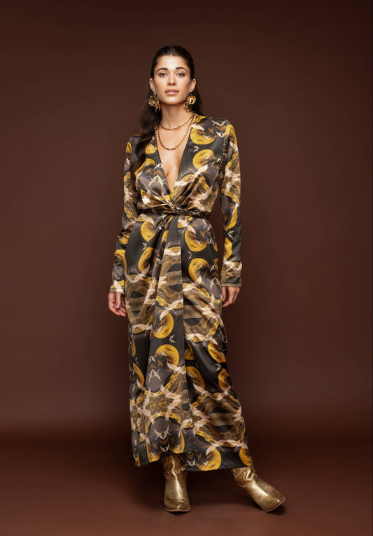 Hana maxi wrap dress Baroc Boutique