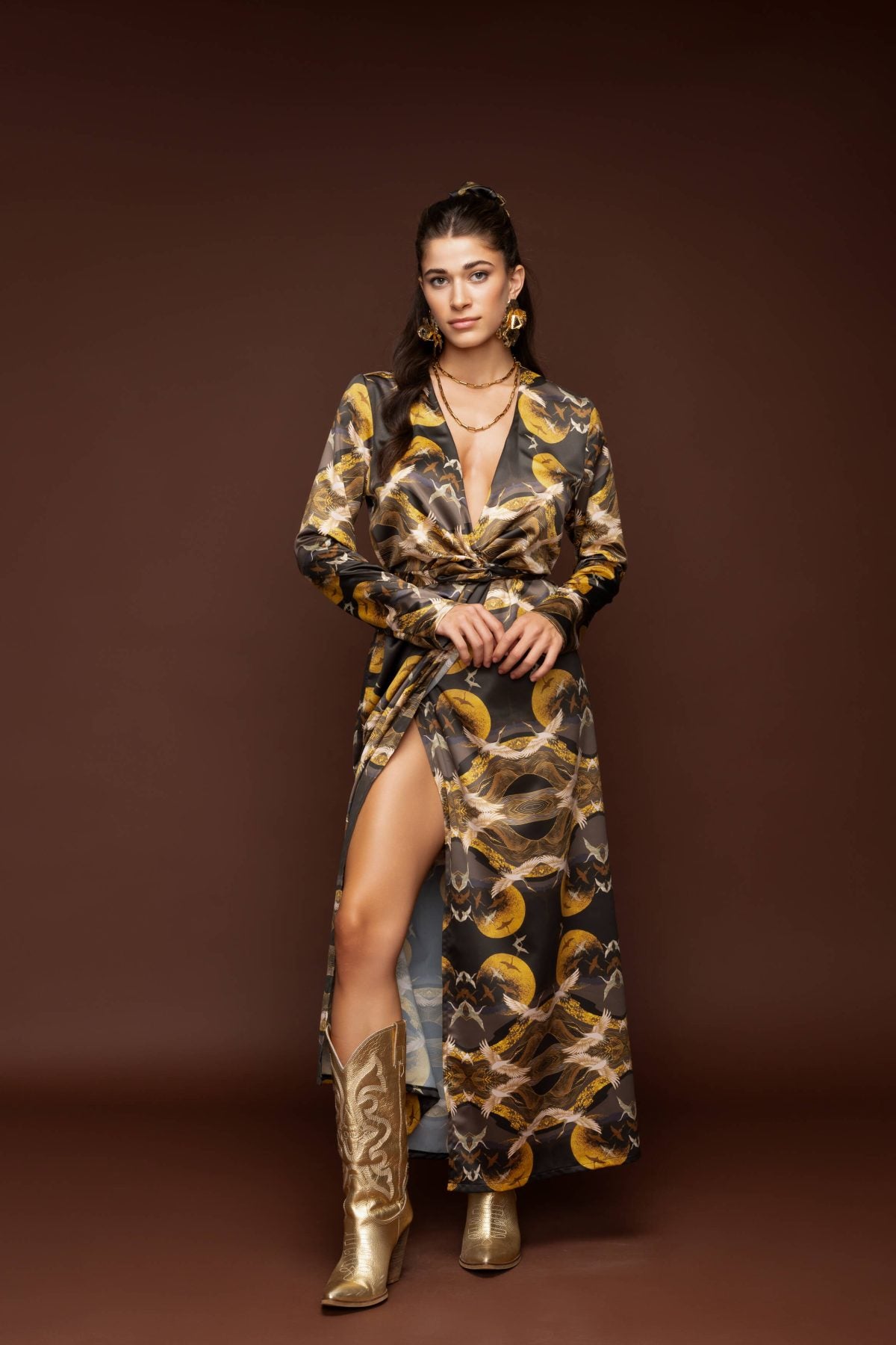 Hana maxi wrap dress Baroc Boutique