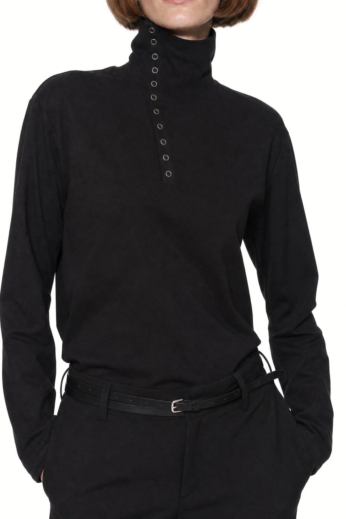 High collar jersey top Baroc Boutique