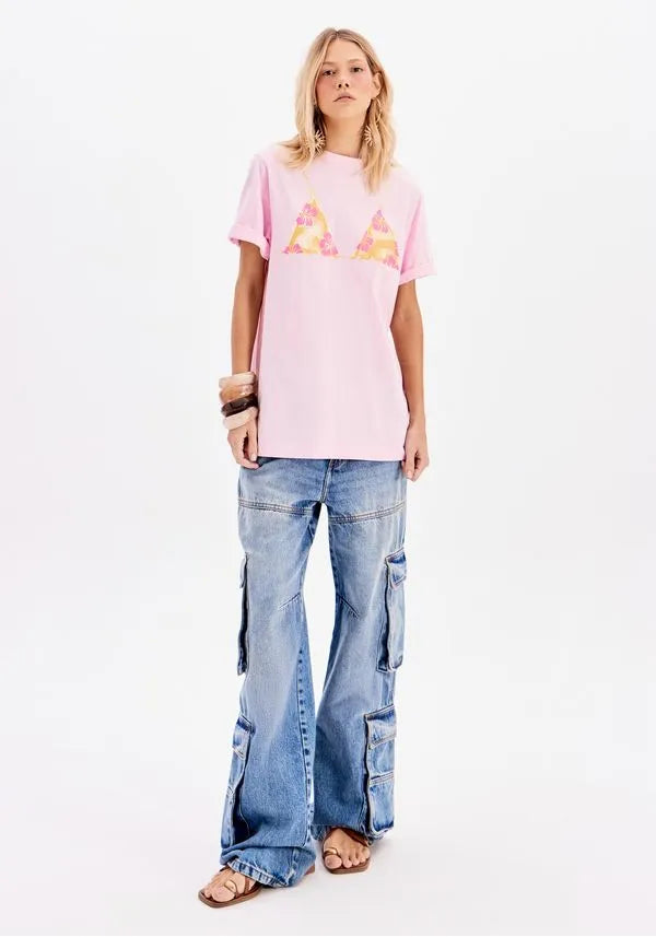High waist full length cargo jean Baroc Boutique