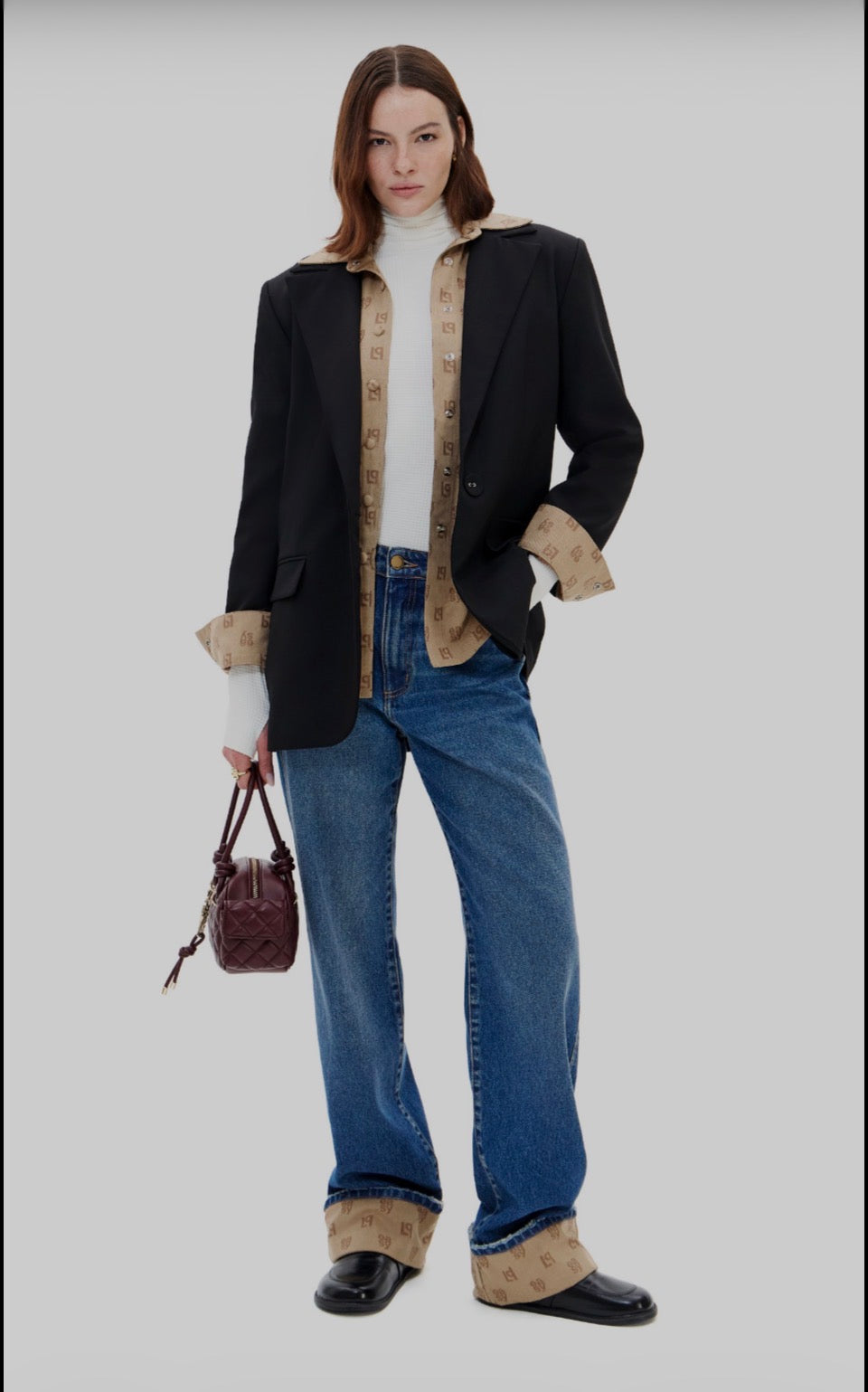 High-Waist Straight-Leg Denim Jeans – Baroc Boutique