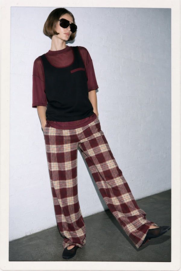 High waisted plaid pants Baroc Boutique