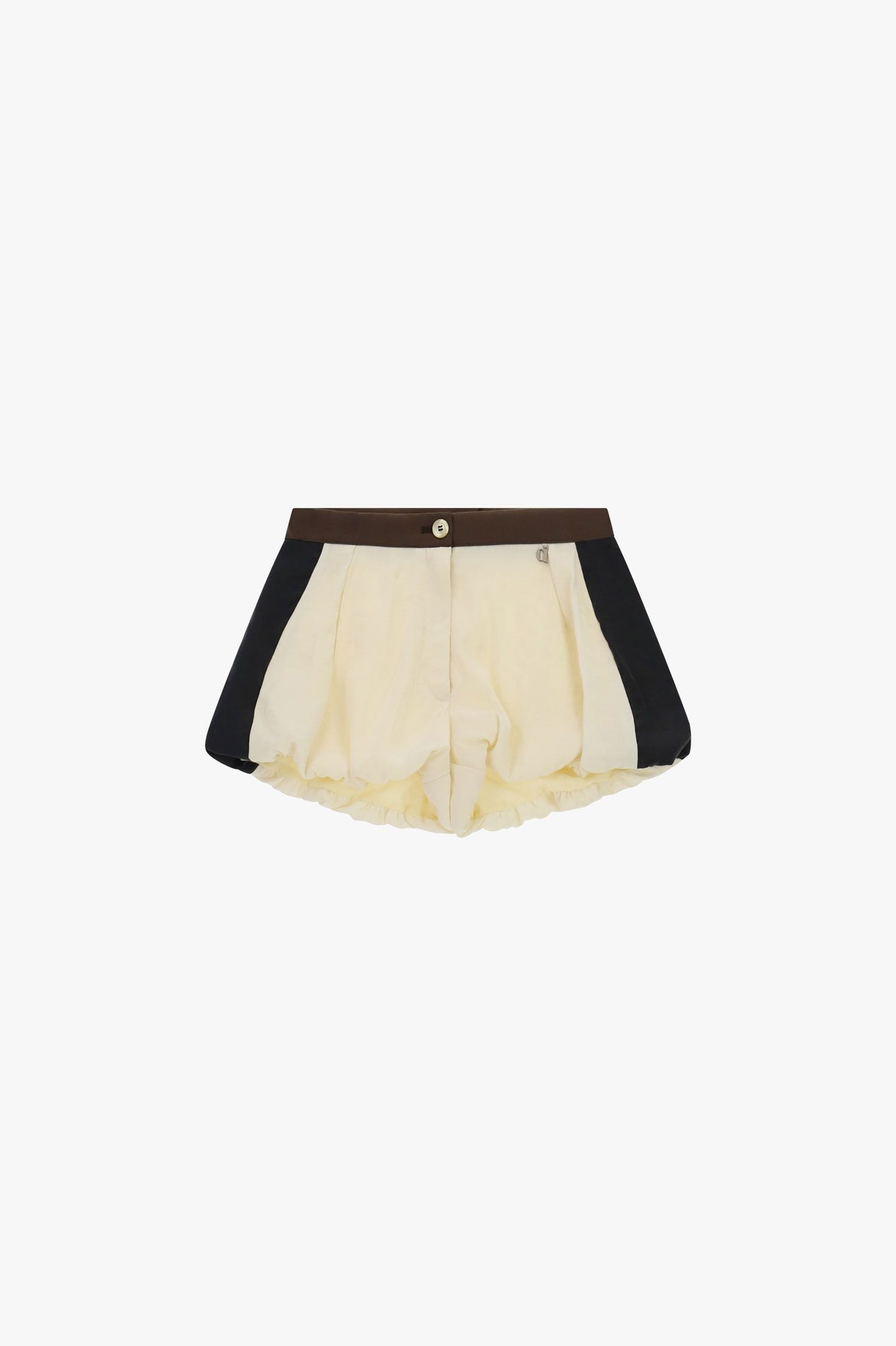 Hot pants shorts with contrast waistband and gathered hem Baroc Boutique
