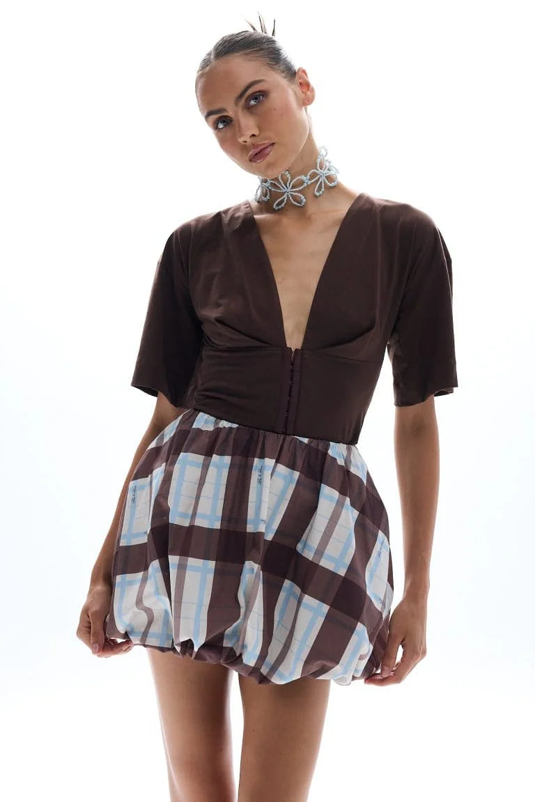 Ines Brown top Baroc Boutique