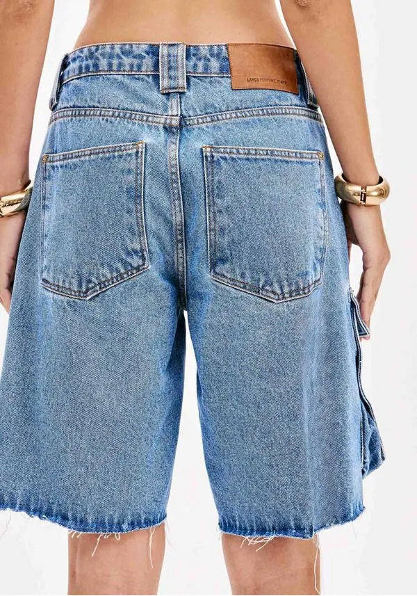 Jean High waist cargo bermuda short Baroc Boutique