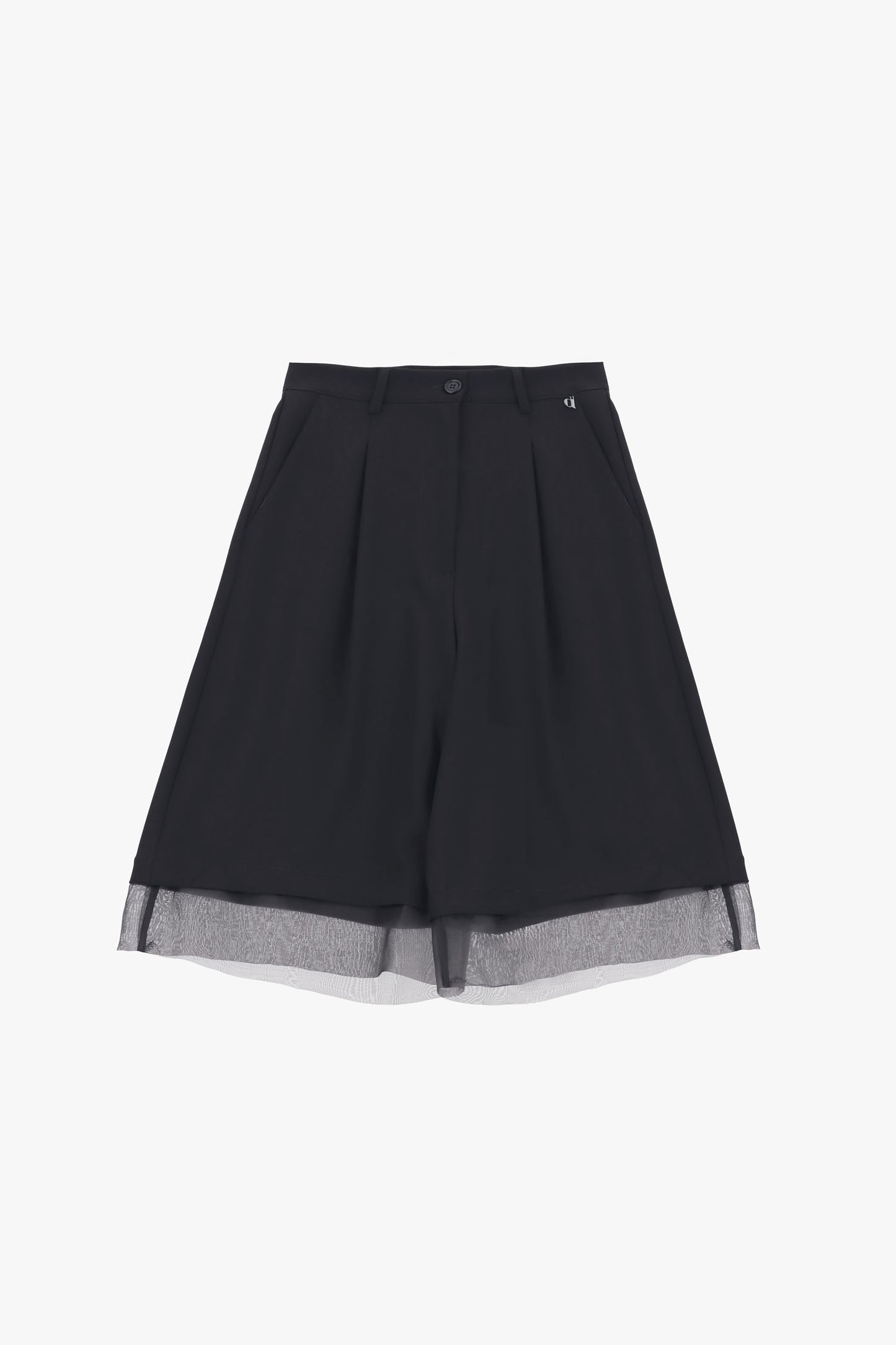 Knee-length shorts with tulle details Baroc Boutique