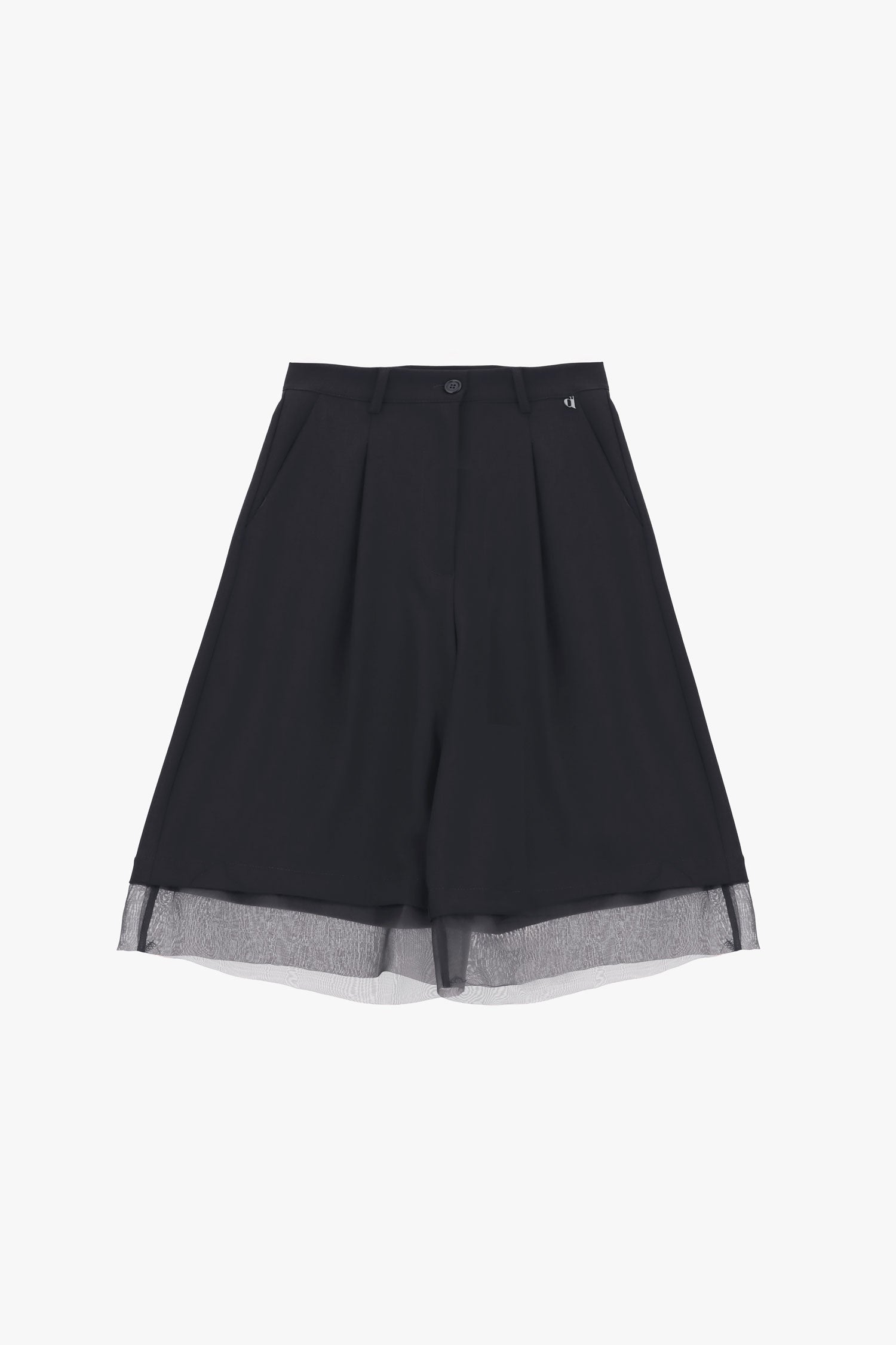 Knee-length shorts with tulle details Baroc Boutique