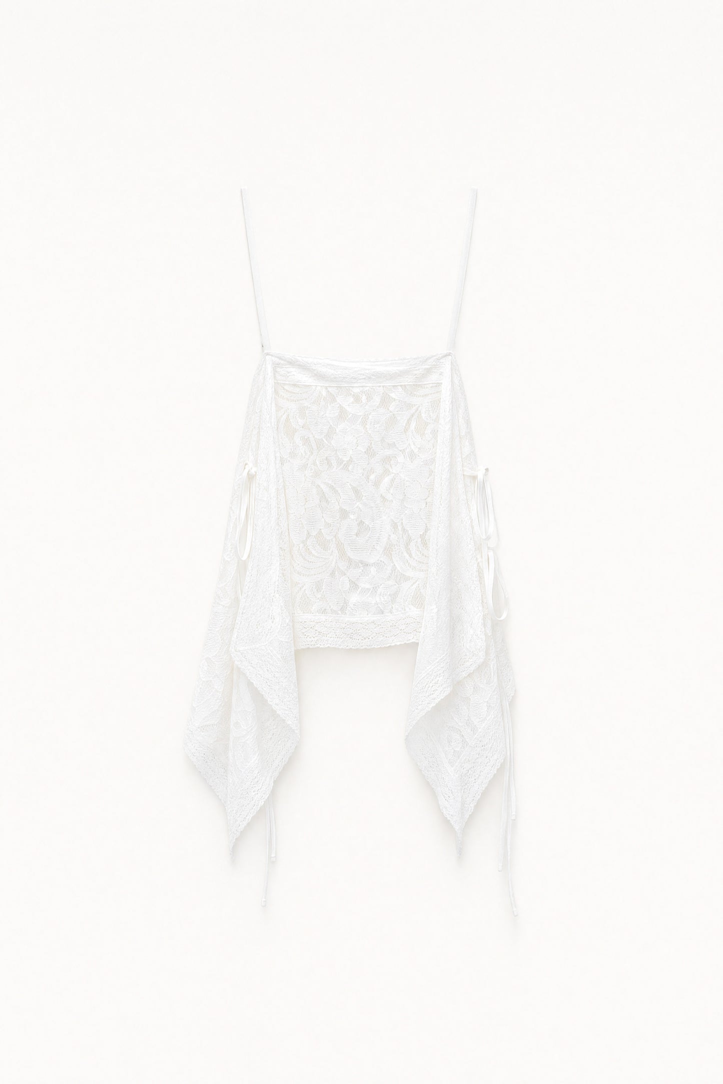 Lace asymmetric top and wide leg pants Baroc Boutique