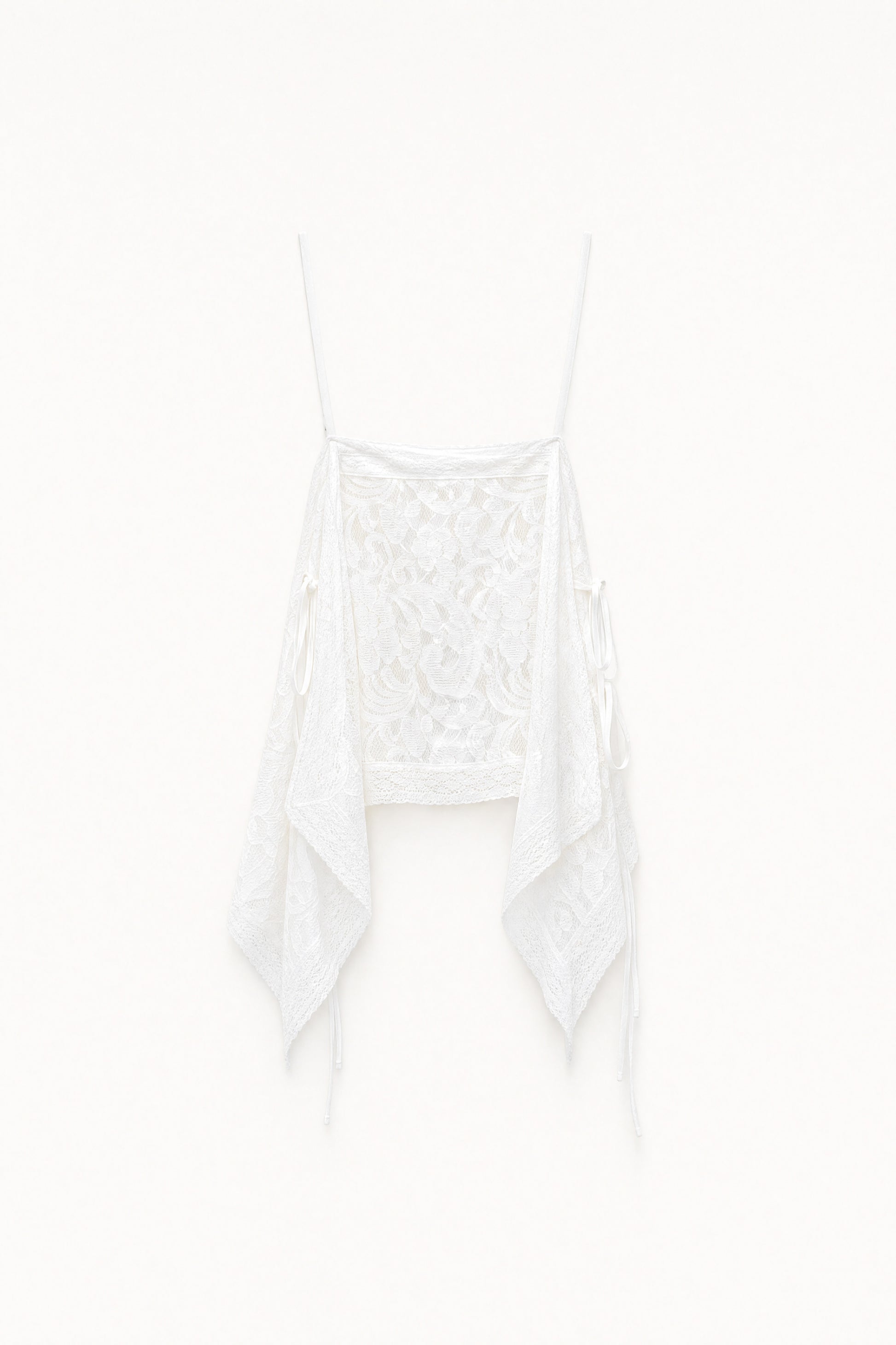 Lace asymmetric top and wide leg pants Baroc Boutique
