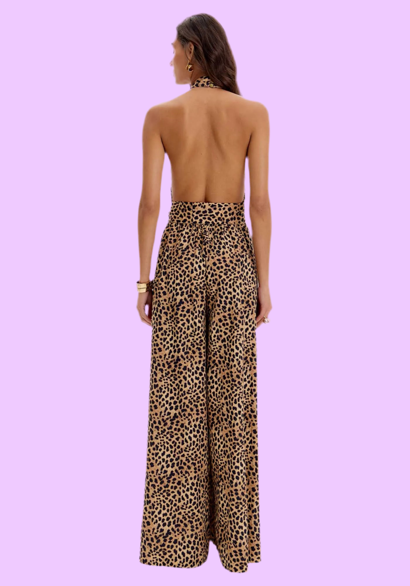 Leopard jumpsuit with super wide leg Baroc Boutique