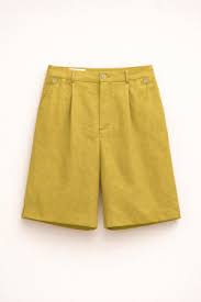 Lime linen bermuda short Baroc Boutique
