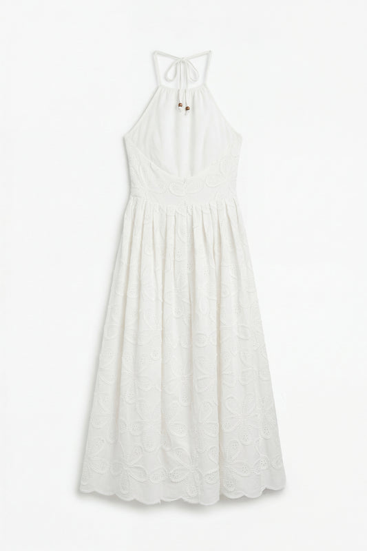 Long backless dress with embroidery Baroc Boutique