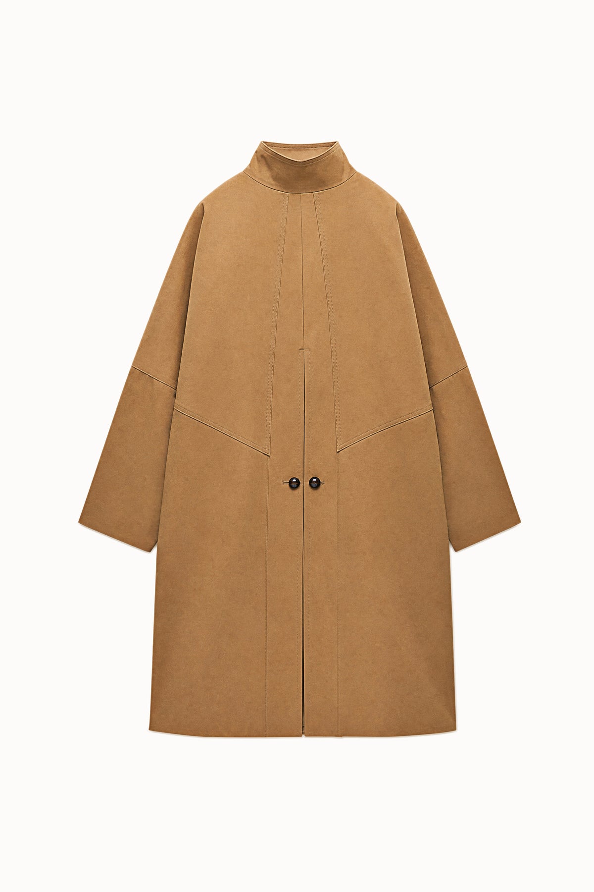 Long cotton coat with collar Baroc Boutique