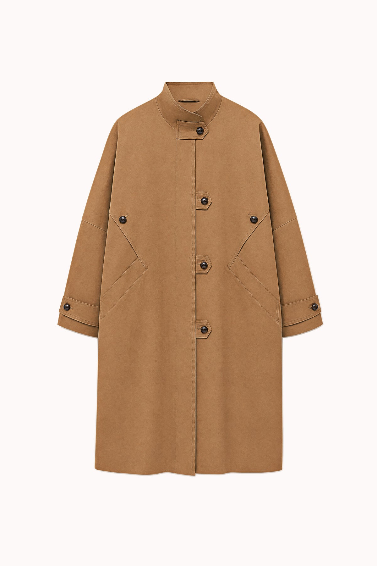 Long cotton coat with collar Baroc Boutique