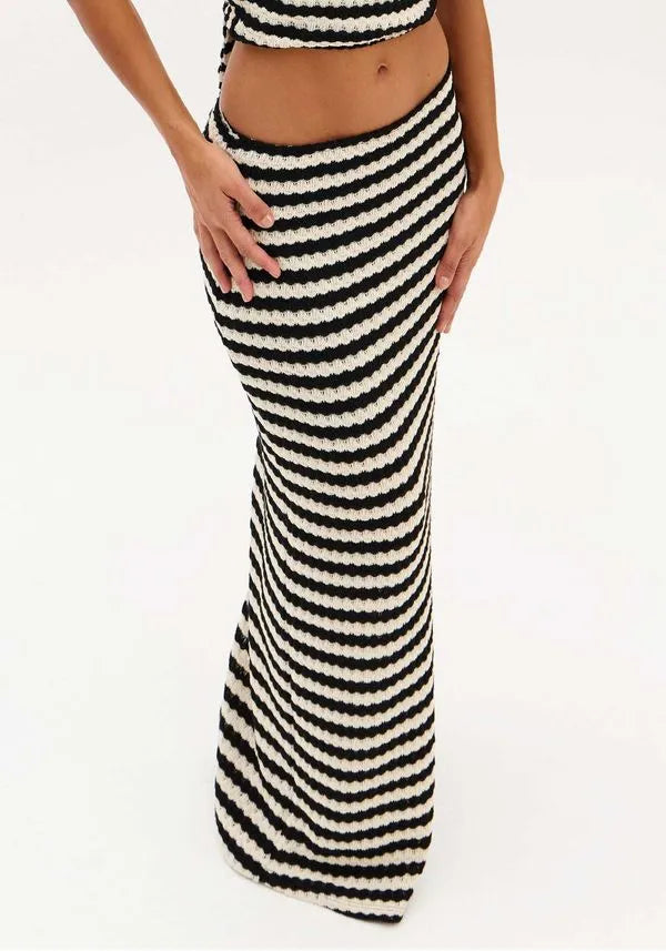 Long knitted bicolor skirt Baroc Boutique