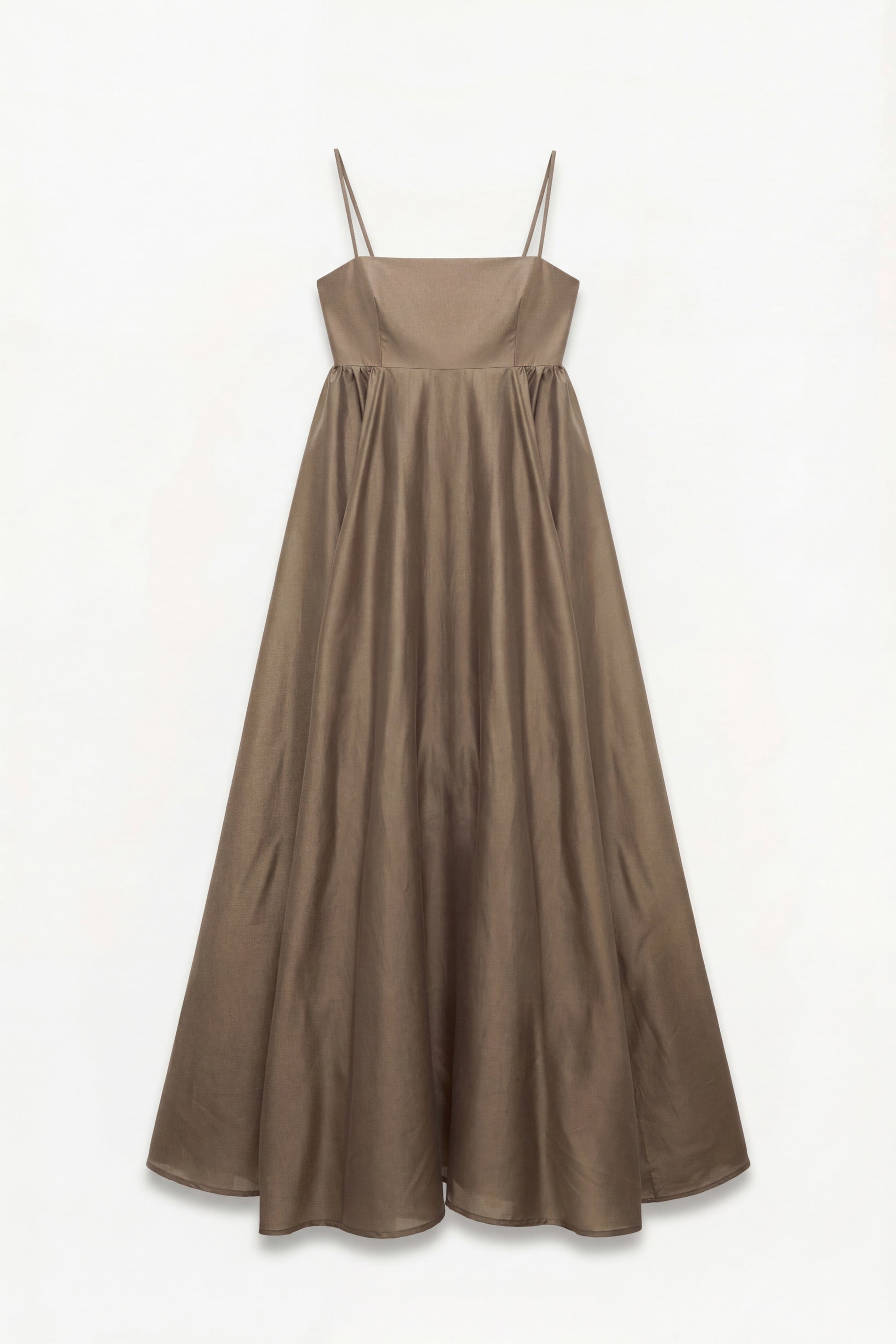 Long lyocell blend dress with spaghetti straps Baroc Boutique