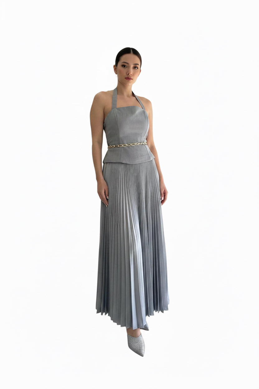 Long plisse skirt with elastic band Baroc Boutique