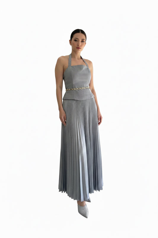 Long plisse skirt with elastic band Baroc Boutique