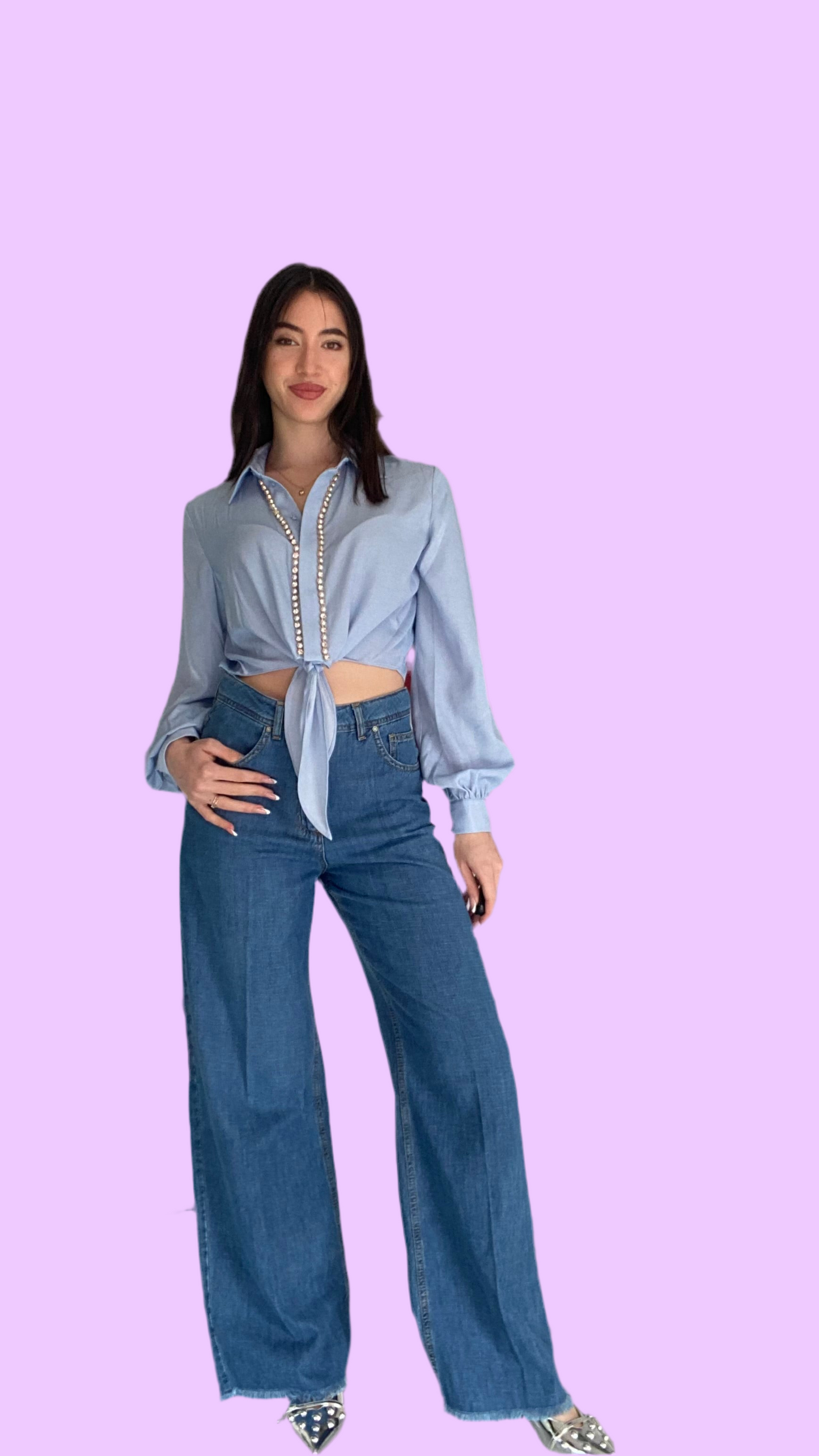 Long sleeve blouse with pearls Baroc Boutique