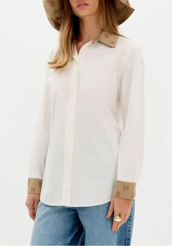 Long Sleeve Elongated Button-Down Shirt Baroc Boutique