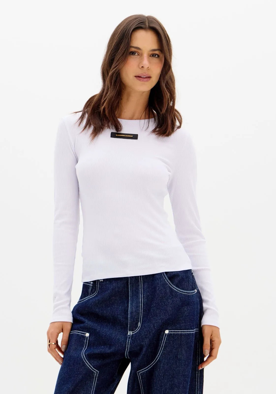 Long Sleeve Fine Ribbed Everyday Top Baroc Boutique