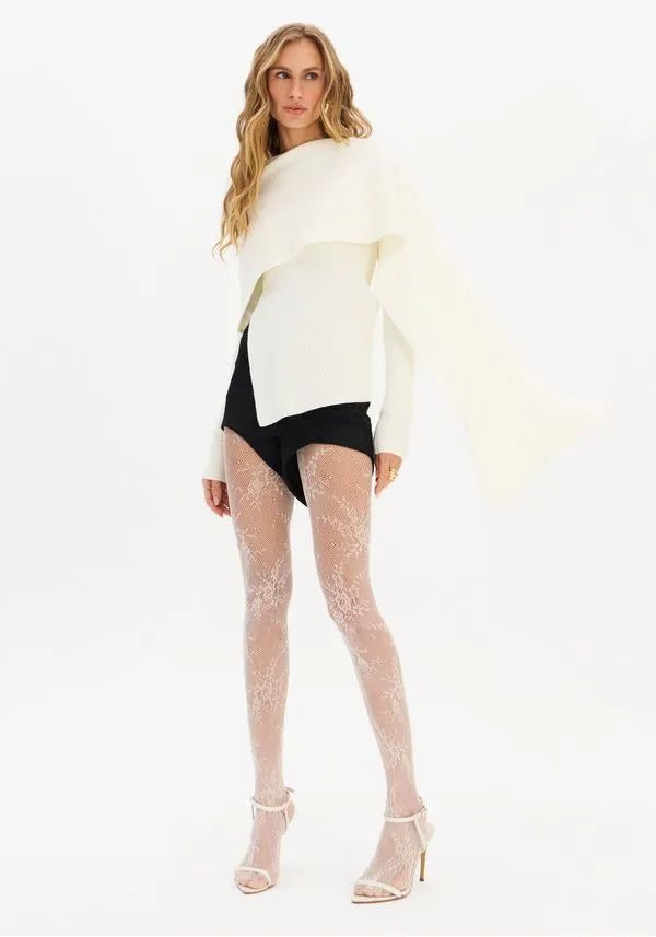 Long sleeve knit top with overlay Baroc Boutique