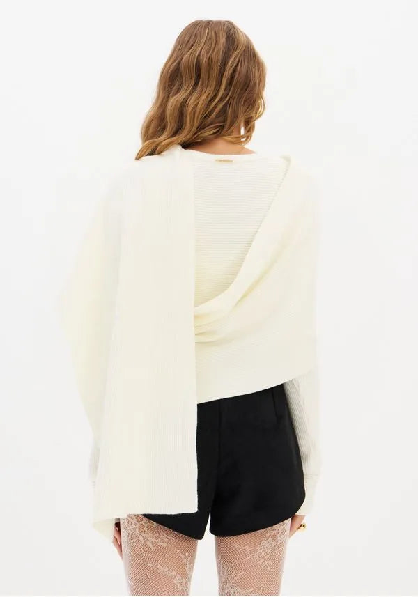 Long sleeve knit top with overlay Baroc Boutique