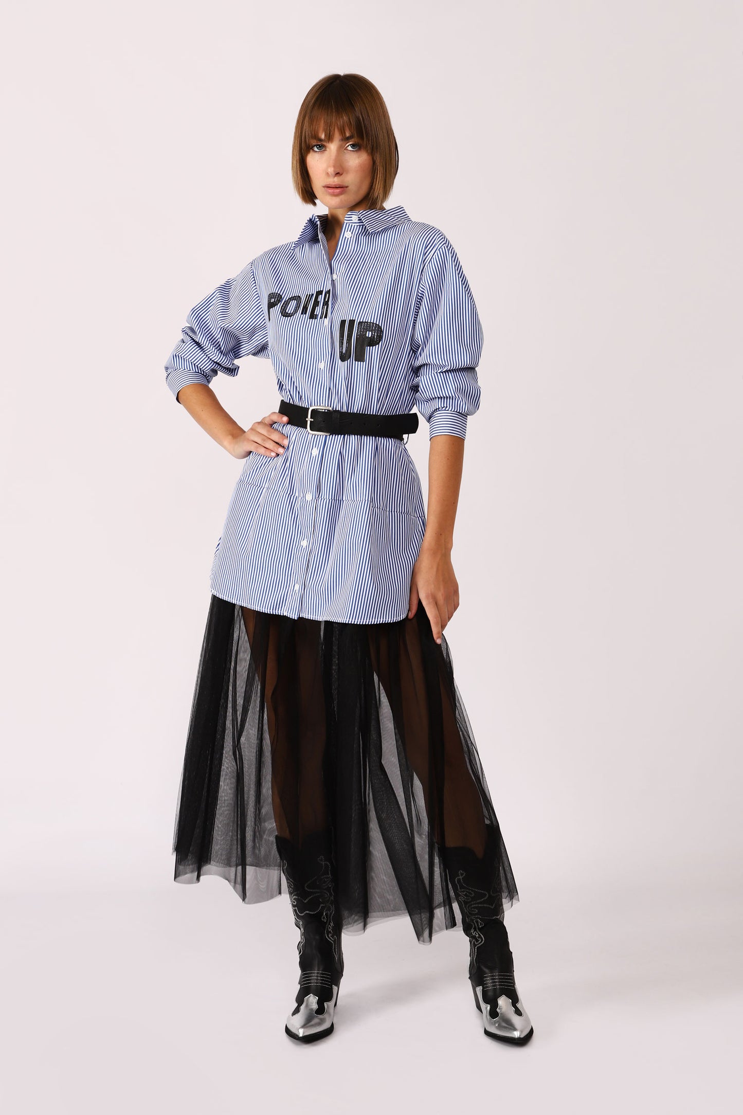 Long stripe shirt dress Baroc Boutique