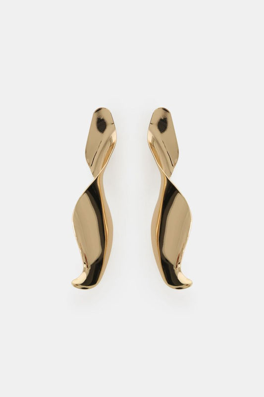Long wavy earrings with mirror finish Baroc Boutique