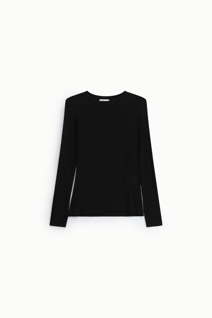 Longsleeve fitted top with round neckline Baroc Boutique