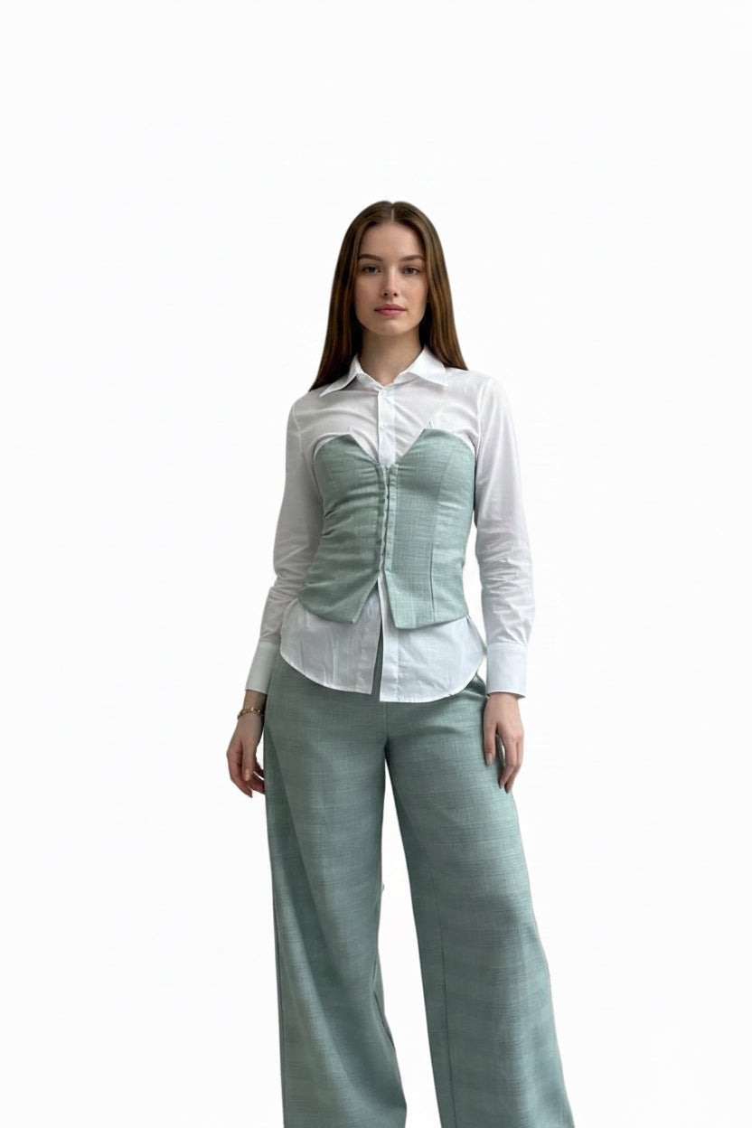Longsleeve shirt with bustier Baroc Boutique