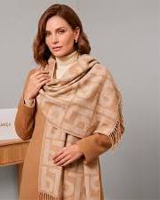 LP Monogram Winter Scarf with Fringes Baroc Boutique