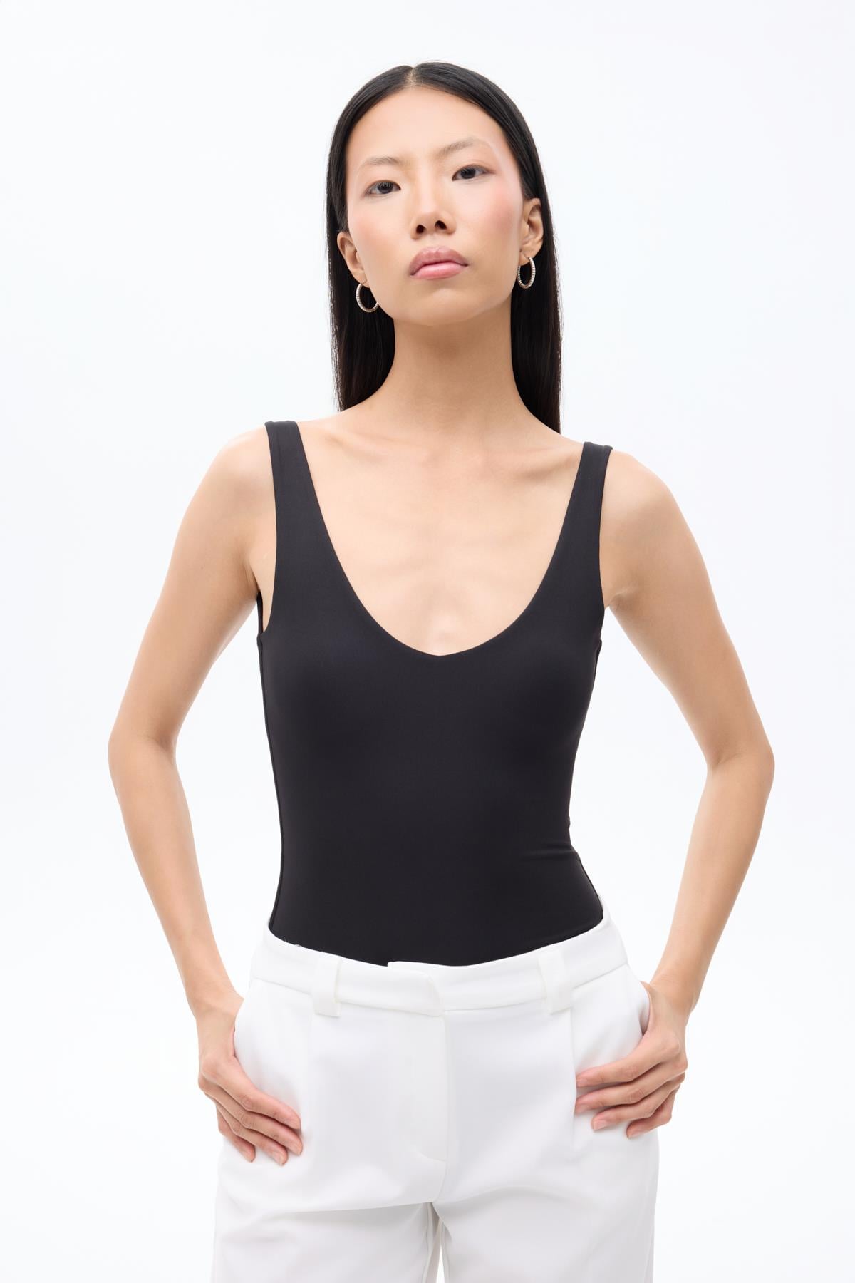 Lycra body with V neckline Baroc Boutique