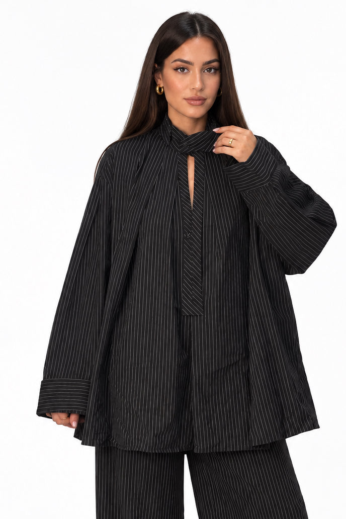 Striped Oversized Cotton Shirt Baroc Boutique M/L
