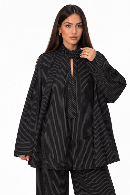 Striped Oversized Cotton Shirt Baroc Boutique M/L