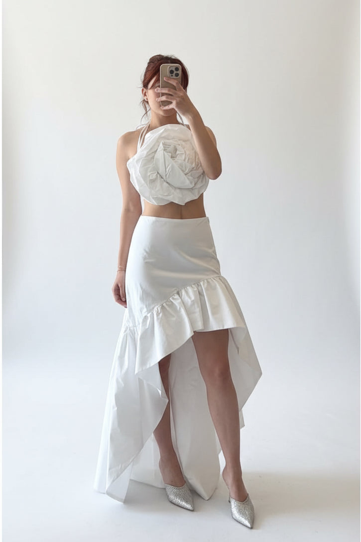 Taftan flower top and matching skirt Baroc Boutique M/L