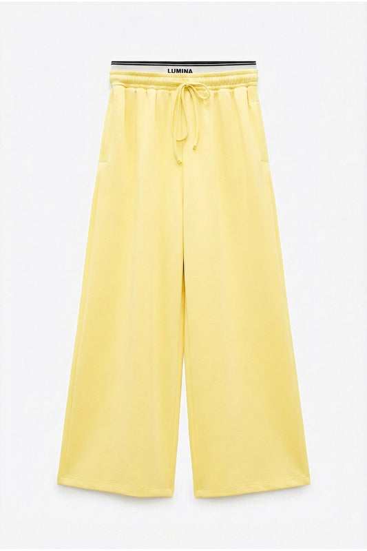 Yellow Scuba jogger pants Baroc Boutique M/L