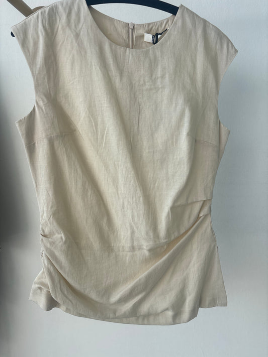 Cream top in cupro blend Baroc Boutique Medium